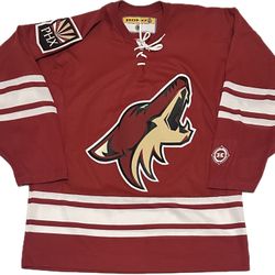 Phoenix Coyotes Koho NHL Vintage Blank Jersey Burgundy Adult Large Embroidered L