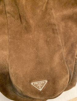 PRADA BROWN SUEDE HANDBAG SALE Retail: 2100