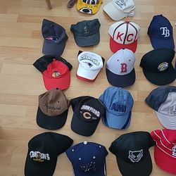 30 Vintage Used Baseball HATS