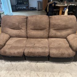 Free Brown Couch - MUST PICKUP