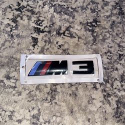 F80 M3 black trunk badge