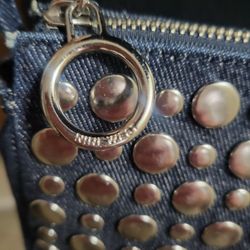 Woman's  Denim  Studded  Handbag 