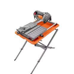 RIDGID 9-Amp 7 in. Blade Corded Wet Tile Saw with Stand @677