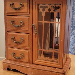 Vintage Hand Made Jewelery Cabinet Box