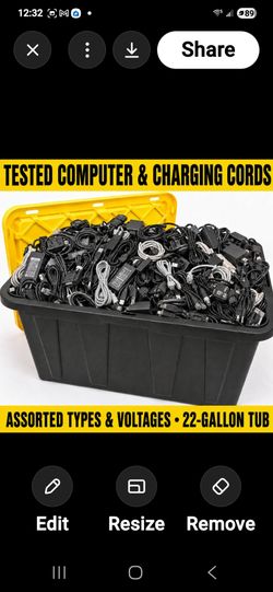 Charging Cords & Cables – 22 Gallon Tub