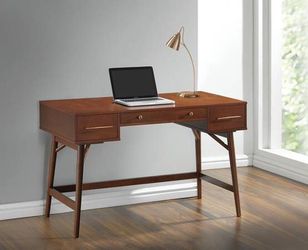 Mid Century Modern Desk in Walnut Finish ONLY $299- SALE!