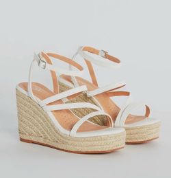 White Wedge Heels -Windsor