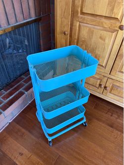 Blue IKEA Rolling Cart