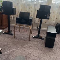 Onkyo Receiver- Bose 201 Speaker, Bose Surrounds And Bose Subwoofer 