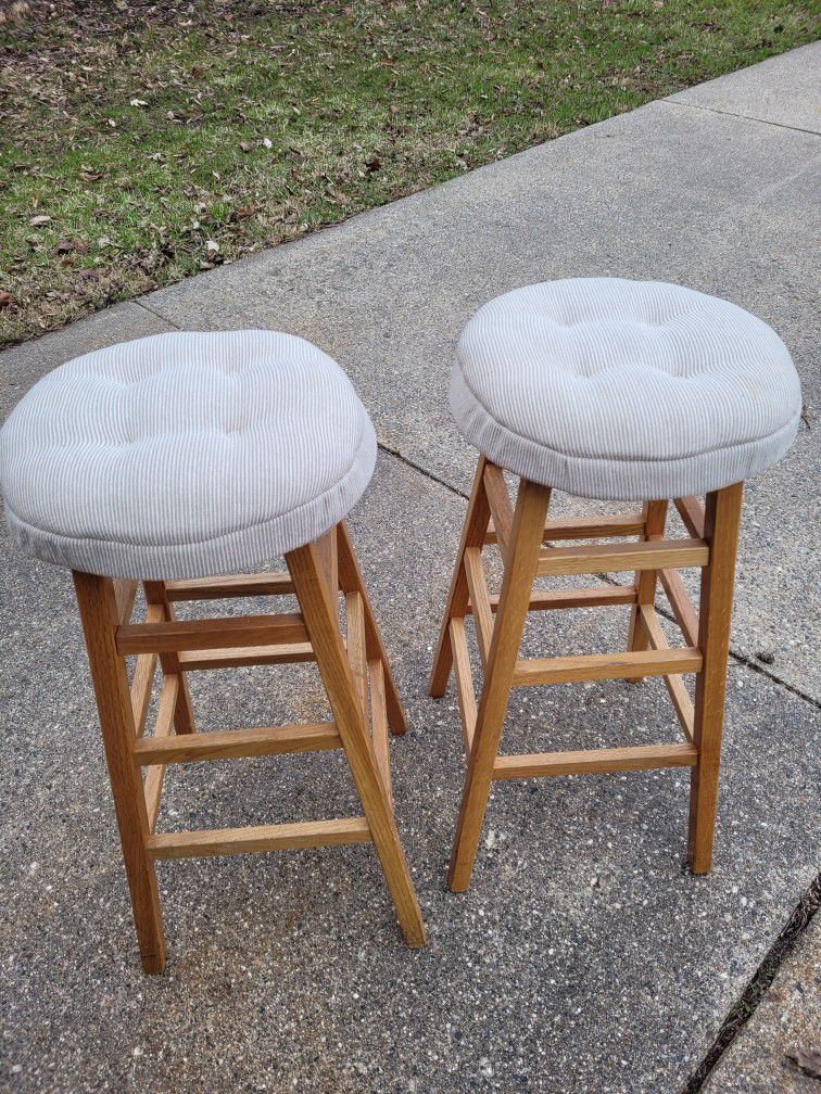 Two Padded Stools
