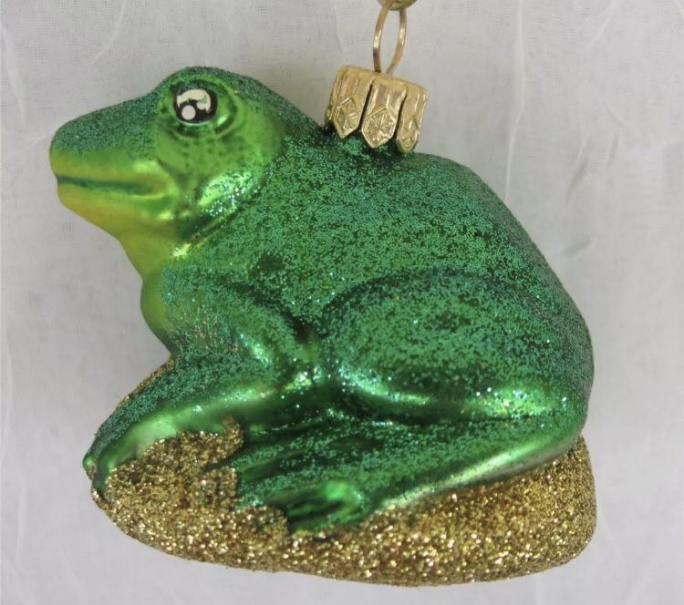 LITTLE GREEN FROG BLOWN GLASS CHRISTMAS Tree ORNAMENT - NORDSTROM NEW MADE IN POLAND