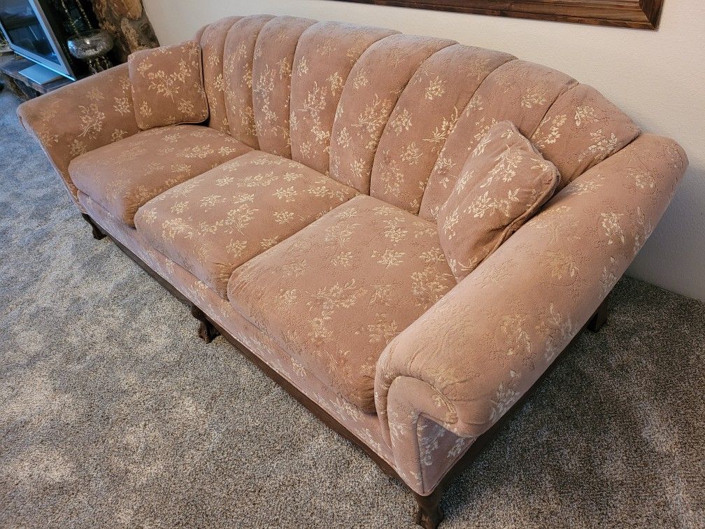 Classically Styled Vintage 80's Sofa Couch-Original Owner-Downsizing Purchased New From The Former City Antiques Portland, OR