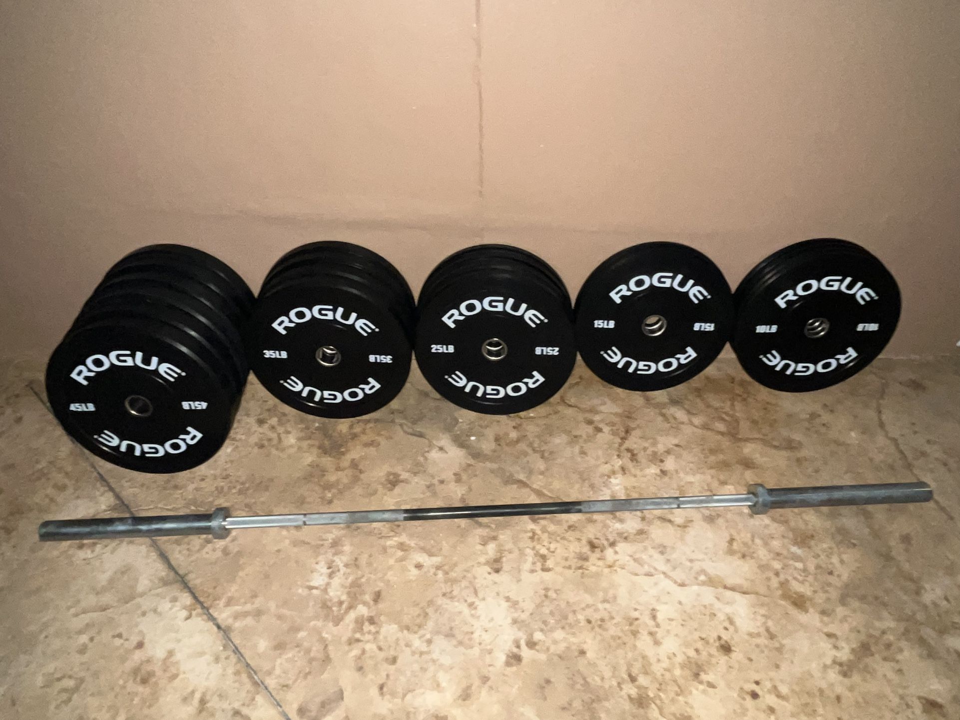 Rogue Bumper Plates & Barbell