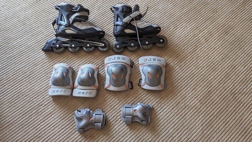 Mommy & (adjustable) Kids Rollerblades/Inline Skates & Pads