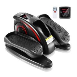Under Desk Elliptical Machine, Electric Seated Pedal Exerciser, Mini Elliptical Machines for Seniors, LCD Display Monitor, Remote Control, Leg Exercis