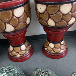 Copas grandes de barro 