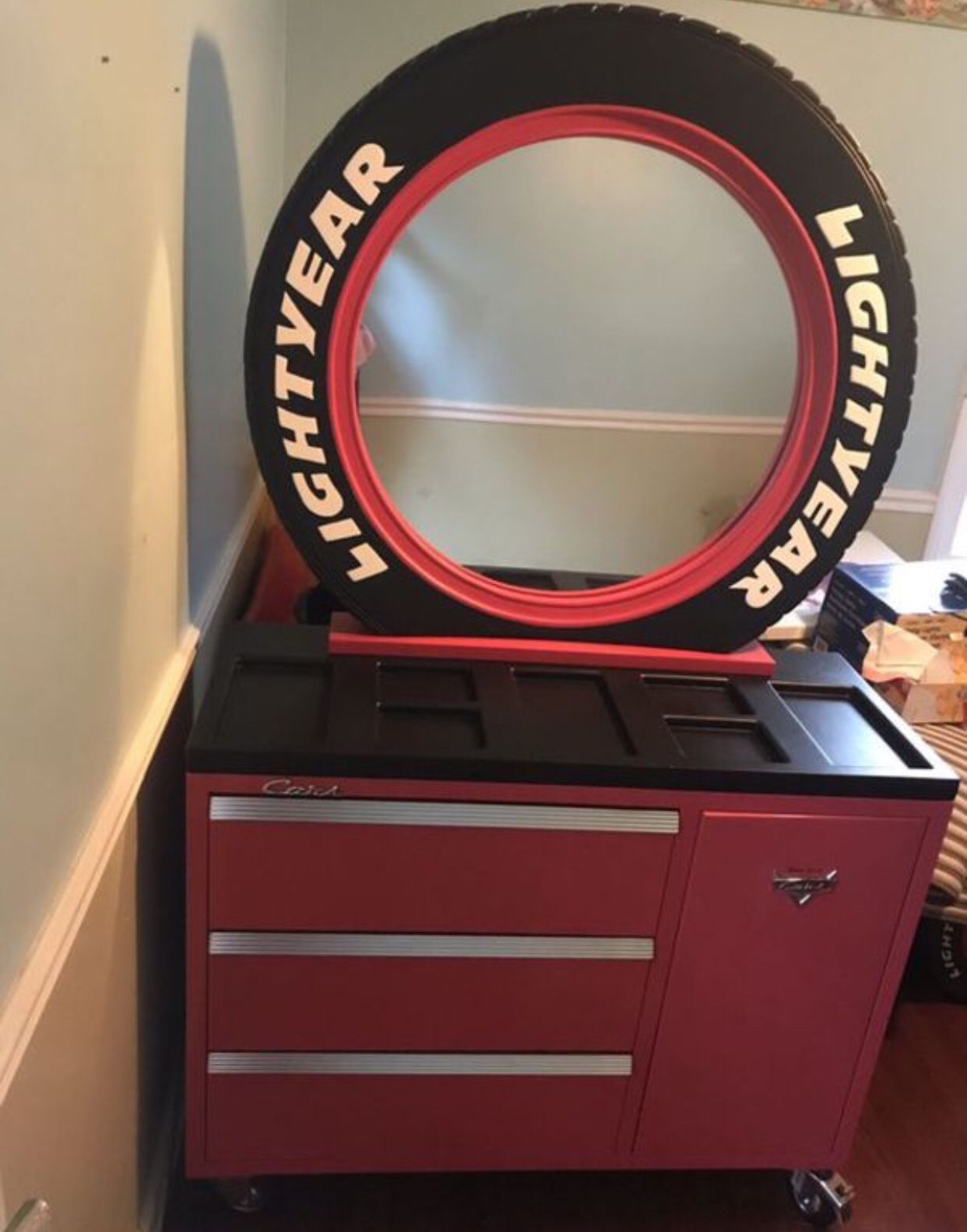 Lightning McQueen dresser with mirror