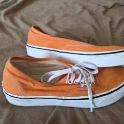 Orange Vans Canvas Womens Size 9 Mens 7.5