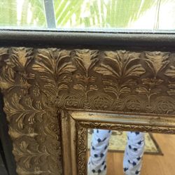 VINTAGE BOMBAY ORNATE GOLD ACCENT MIRRORS