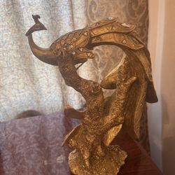 Gold Peacock Decor