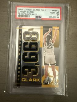 PSA 10 Caitlin Clark Record Breaker 2024 Panini GEM MT – NCAA All-Time Scoring Leader 🔥