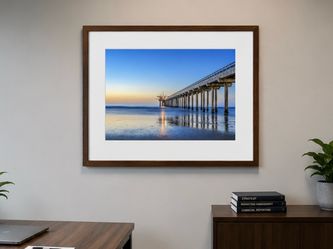 Pier Photography Print – 8x10 in 11x14 Mat – La Jolla Wall Art - Home Decor - Office Decor - Coastal Seascapes