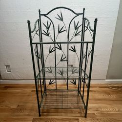 Metal 3 Shelf Bookshelf Green