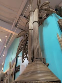 Handmade palm tree lamp