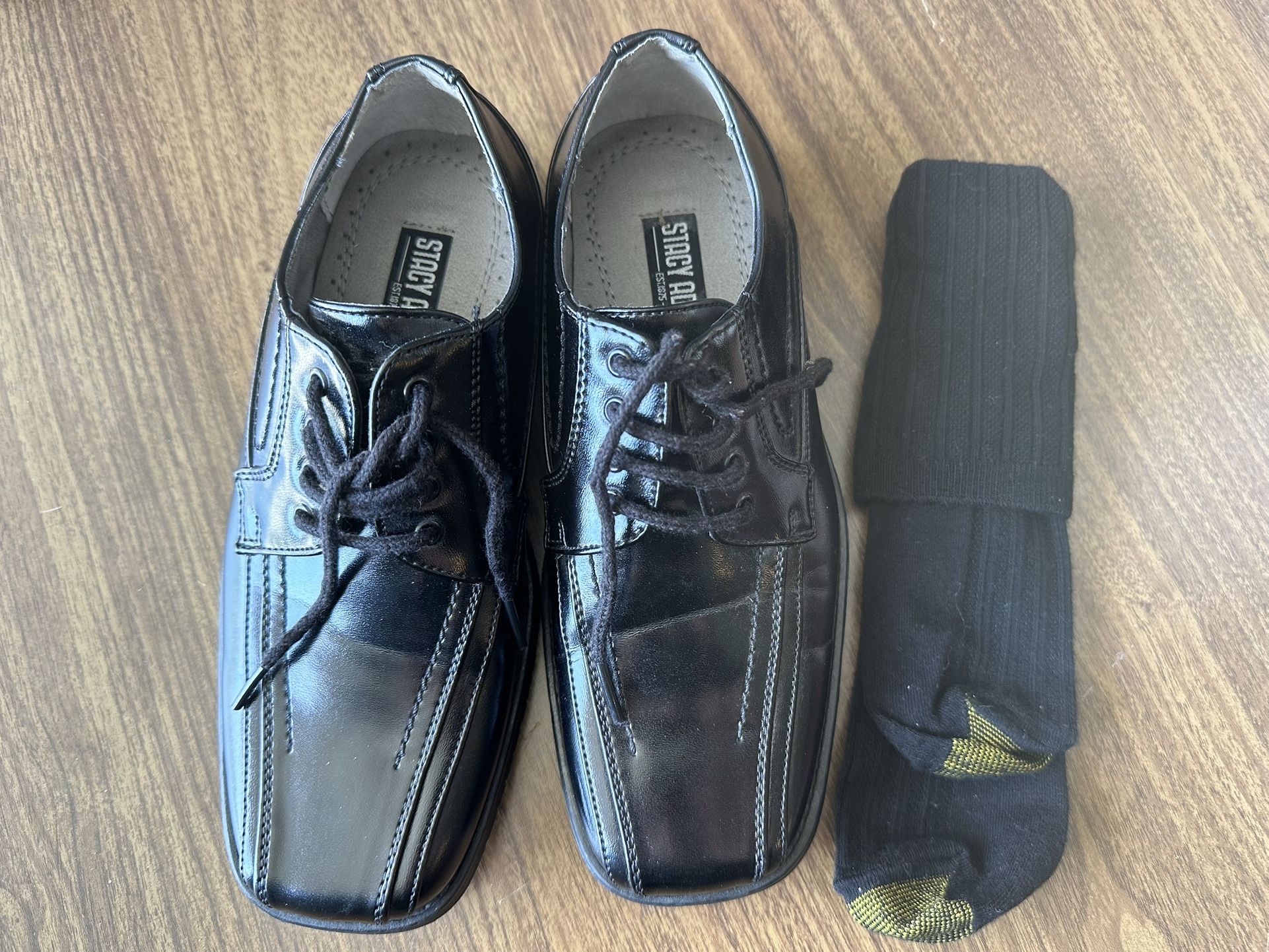 Boys Size 1 Dress Black Shoes Formal Wedding And Socks 