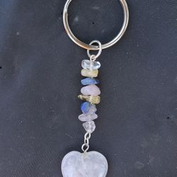 Natural Charged Muti Protection Keychain/necklace (known For : Protection,Healer,remove Negativity, Help Love, Cleanses Aura,reduce Stress ) 