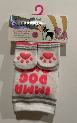 Chatties Matching Sock Set For Pet & Owner - Imma Dog Girl - For Small Pups