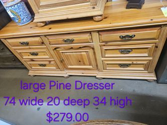 Large Pine Wood Dresser with Mirror We are located at 2811 East Bell road. Another Time Around Furniture.