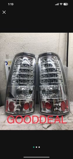 *99-02 Chevy Chevrolet Silverado 99-06 Sierra 1500/2500/3500 Taillight Chrome LED Tail Light Pair  