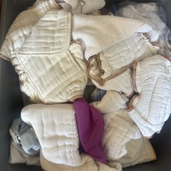 Large Bin Of Cloth Diaper. 
