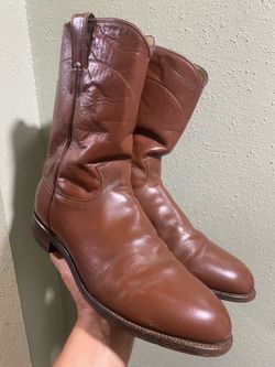 Justin 3802 Roper Boots, Made in USA, Size 10 D