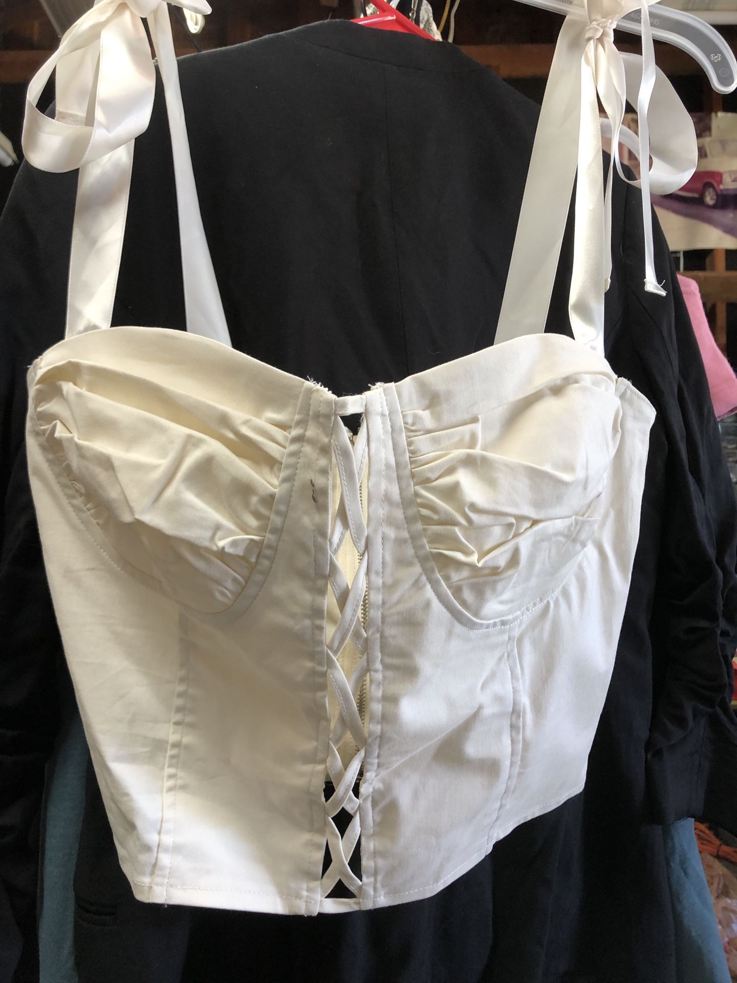 Fashion Nova Cream Corset Top New With Tag Size M