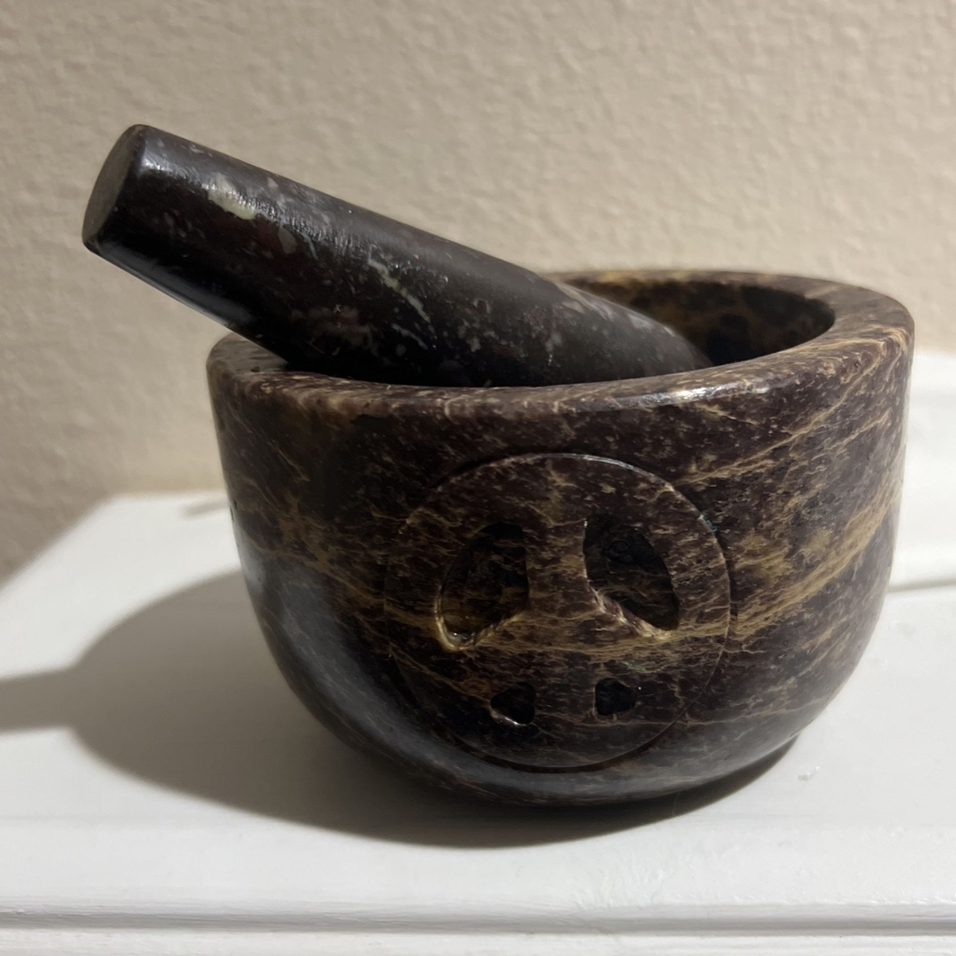 Mortar And Pestle Set For Grinding And Crushing Durable Stone Kitchen Tool
