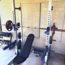 Squat Rack And Weights
