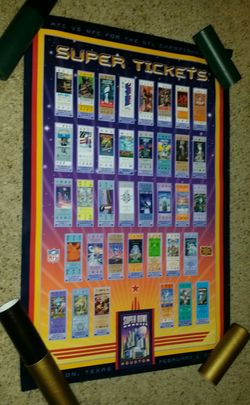 Super bowl tickets poster 2004 Houston