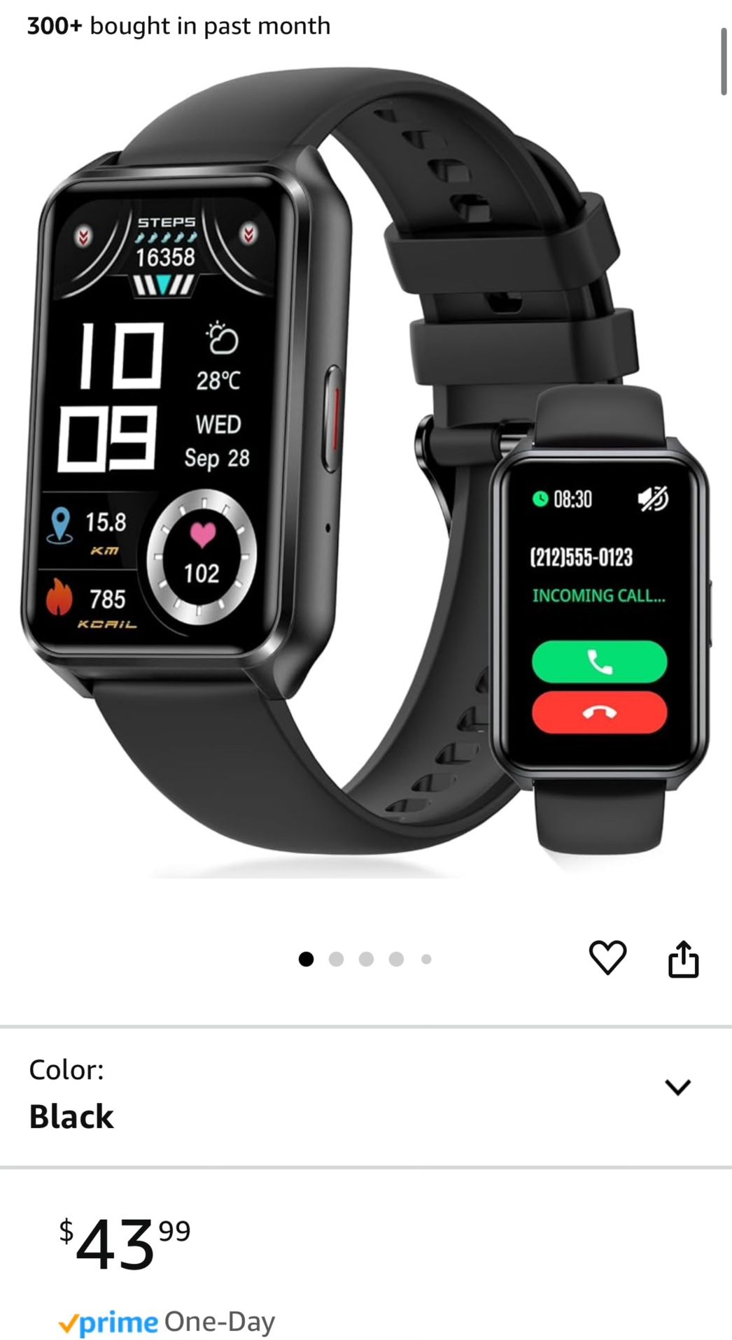 New In Box Smart Watch Fitness Tracker with Make Call 24/7Heart Rate Blood Pressure Sleep Monitor,100+Sports Modes,Calorie Step Counter for Walking,IP