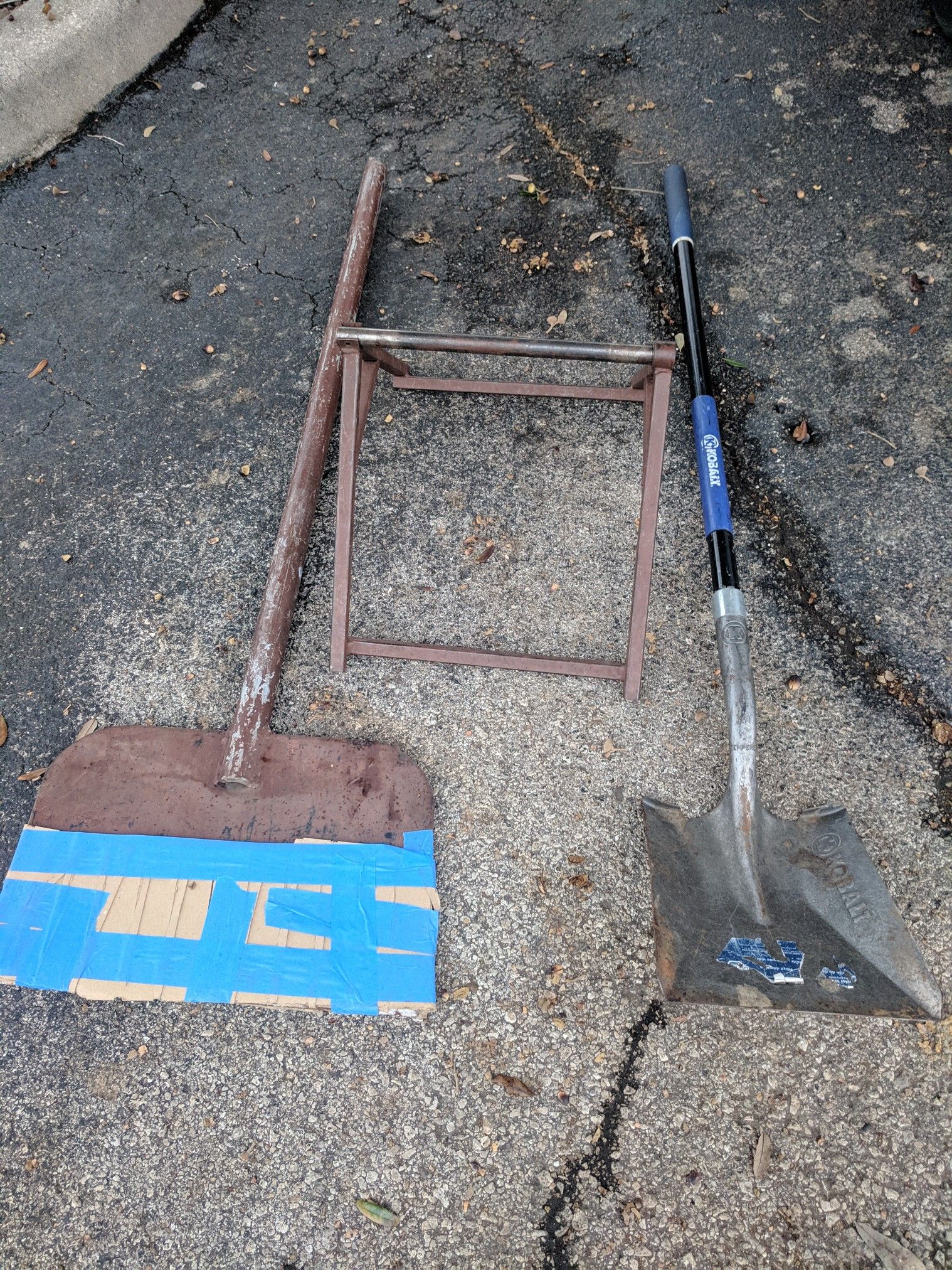 CABLE CADDY, WOMPER SHOVEL and a DIGGING SHOVEL for sale