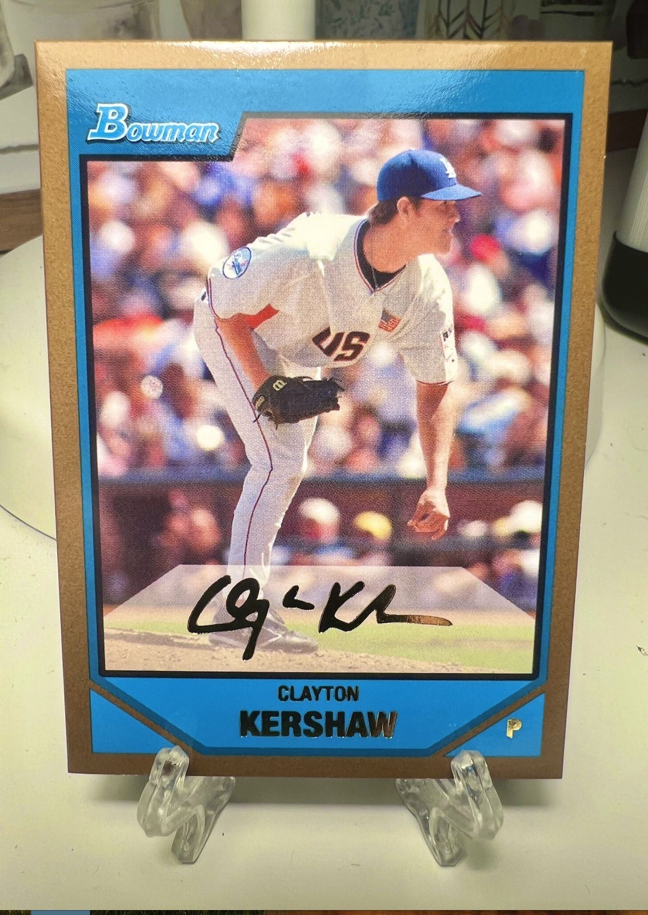 Clayton Kershaw Dodgers 2008 Rookie Bowman Gold Auto