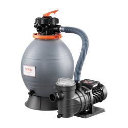 VEVOR Sand Filter Pump for Above Ground Pool, 16 in, 3500 GPH, 3/4 HP Swimming Pool Sand Filter Pump System, Krystal Clear with 6-Way Multi-port Valve