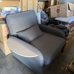 Modern Accent Chair, Upholstered Arm Chair Linen Fabric Single Sofa Chair