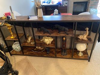 Behind the couch table