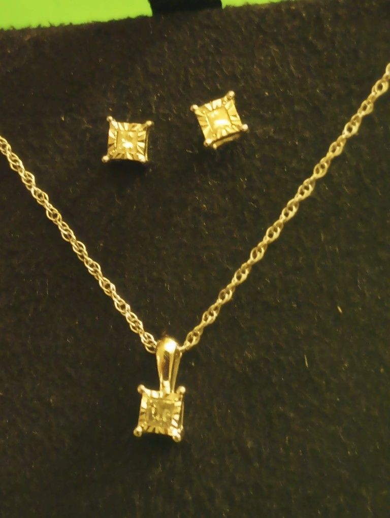 Diamond Necklace And Earrings