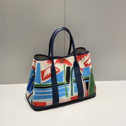 hermes sea garden party tote 