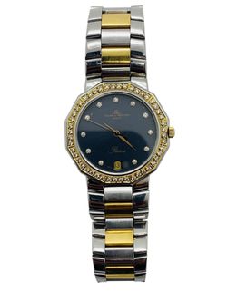 Baume & MErcier Riviera Quartz Watch 34mm Dark Gray 2-Tone SS