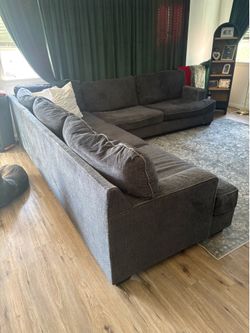 Blue couch sectional