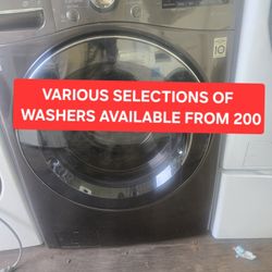 Frontload Washers From 200.00 30-day Warranty 